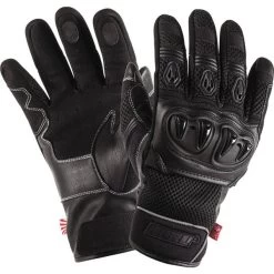 Noru Kiryu Vented Leather / Textile Gloves -Motorcycle Equipment Store 04 7403 2105 03 B