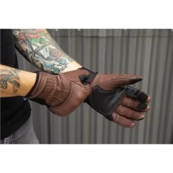 Biltwell Belden Leather Gloves -Motorcycle Equipment Store 072 1505 0201 301 D