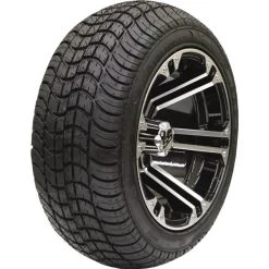 Ocelot 12x7, 4 / 4, 3+4 D117 Golf Cart Wheel And TG Tyre Guider 225 / 35-12 GF04 Tire Kit