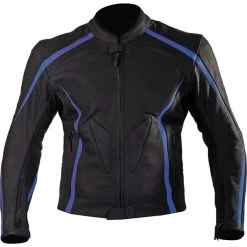 Motonation Dominator Vented Leather Jacket -Motorcycle Equipment Store 855 JDM BKBL 40