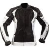 Motonation Metralla Women's Vented Textile Jacket -Motorcycle Equipment Store 855 LMT BKWH 2XS